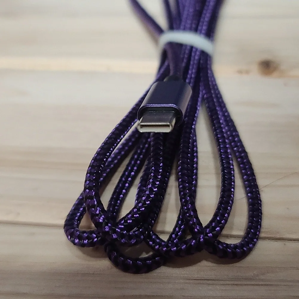 Purple Braided USB To USB C Charging Cable NWOT